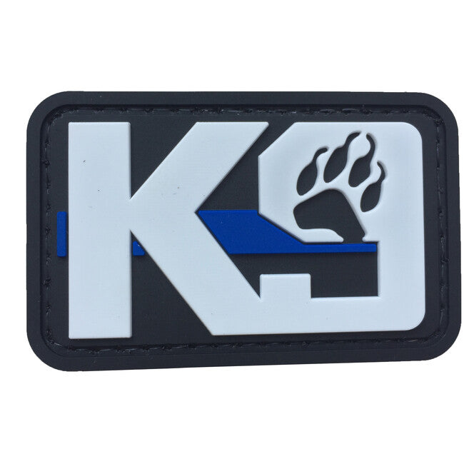 WARAGOD K9 Paw PVC emblemă, neagră albă