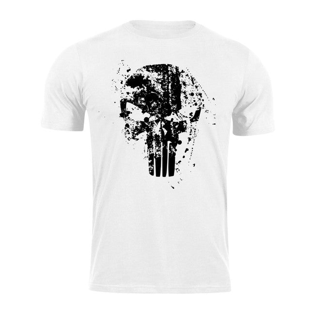 DRAGOWA tricou scurt Frank the Punisher 160 g/m², alb