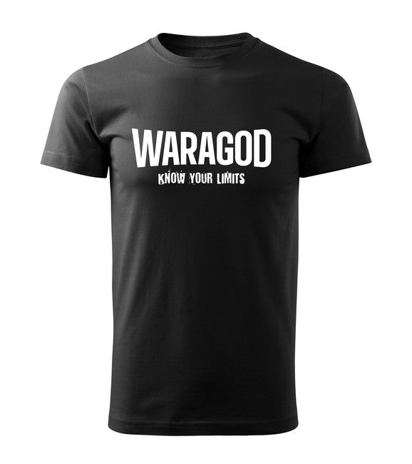 WARAGOD "Know Your Limits" tricou scurt, negru, 160g/m2