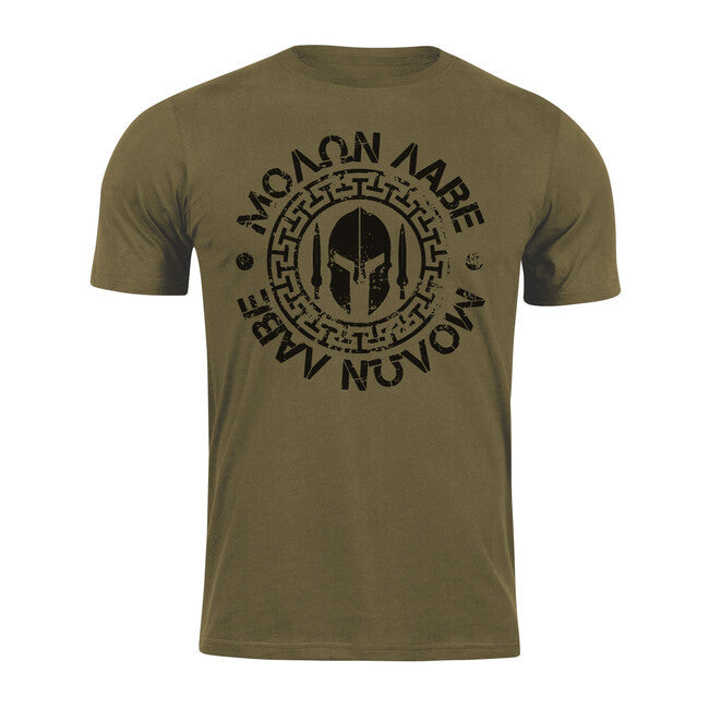 DRAGOWA tricou cu mânecă scurtă Molon Labe 160 g/m², verde oliv