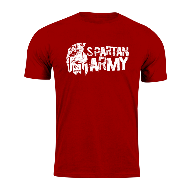 DRAGOWA tricou cu mânecă scurtă Spartan army Aristón 160 g/m², roșu