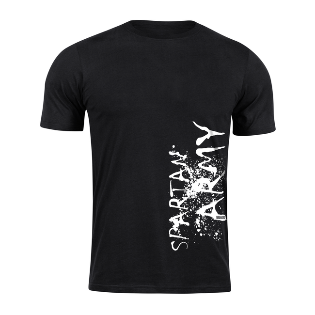 DRAGOWA tricou scurt SPARTAN ARMY WAR 160 g/m², negru