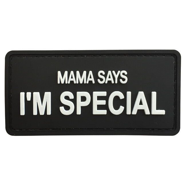 WARAGOD Emblemă Mama says PVC, albă-negru
