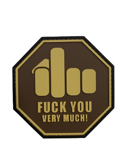 WARAGOD Middle Finger emblemă PVC