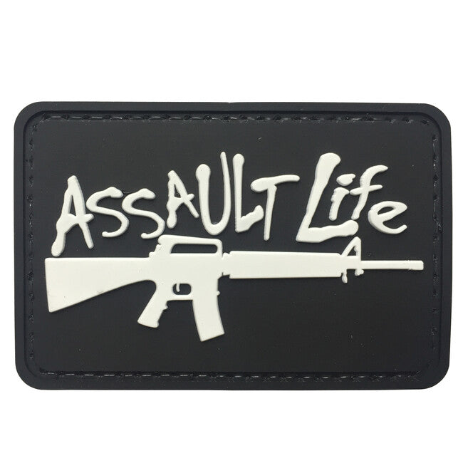 WARAGOD 3D Assault Life emblemă neagră 7.5x5cm