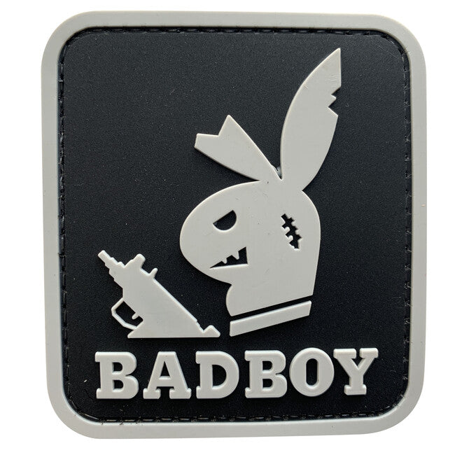WARAGOD 3D Bad Boy with Gun emblemă neagră, 7.7x6.9cm