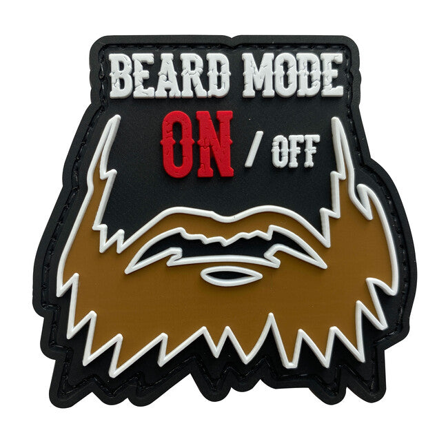 WARAGOD 3D Beard Mode ON/OFF emblemă 7.5x7cm