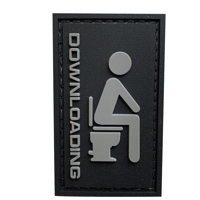 WARAGOD Emblemă 3D Downloading Funny, neagră 3.6x6cm