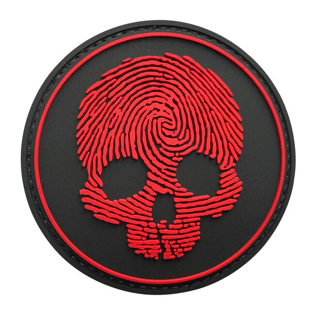 WARAGOD 3D Fingerprint Skull emblemă 8.5cm