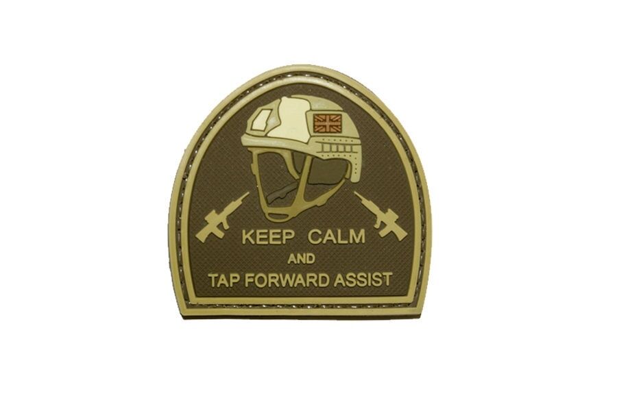 WARAGOD Keep Calm and Tap Forward Assist emblemă 3D Carved coyote, 5cm