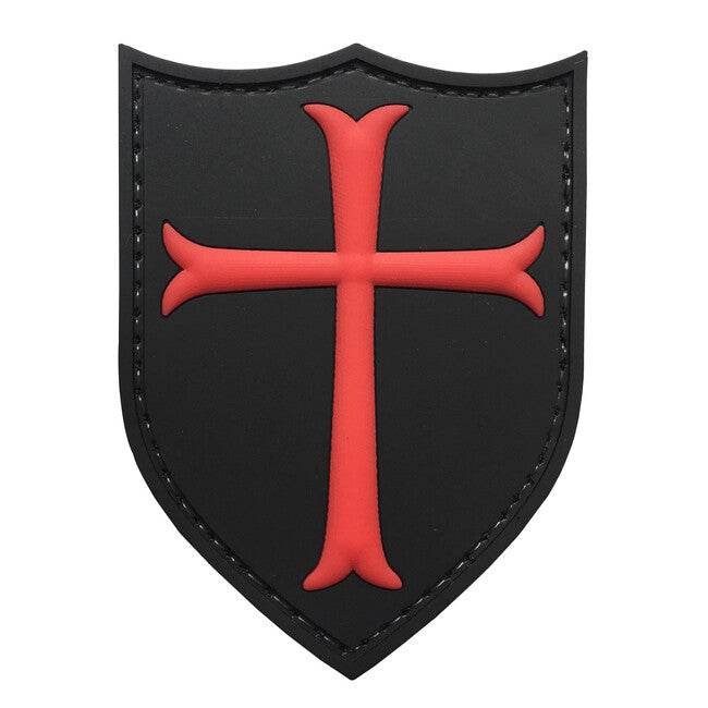 WARAGOD 3D Knights Templar Crusaders Cross emblemă 7.5x5.7cm