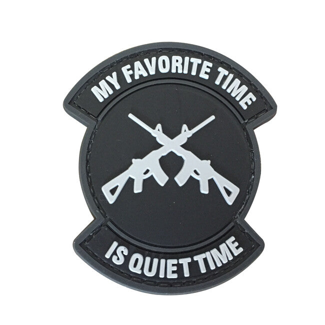 WARAGOD Emblemă 3D My Favorite Time is Quiet 7x6cm