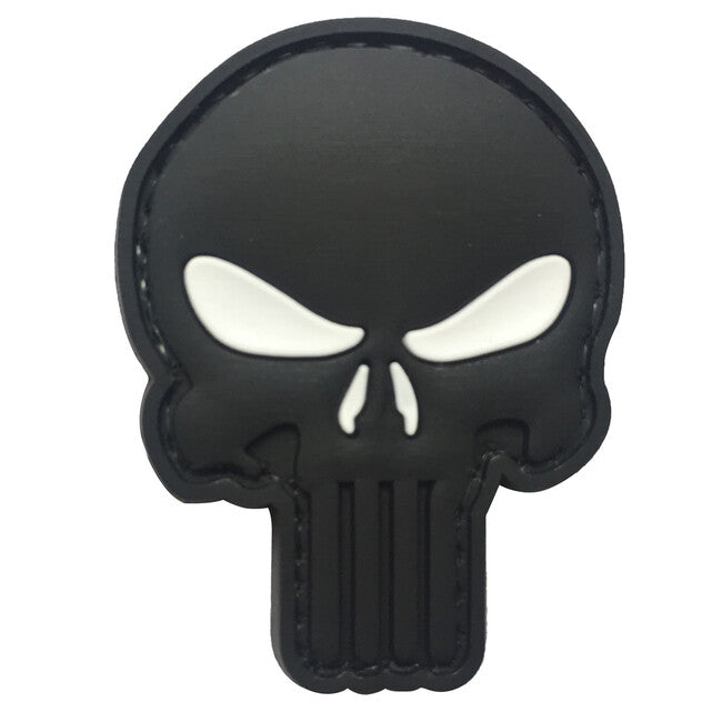 WARAGOD emblemă 3D Punisher 5x4cm, white eyes