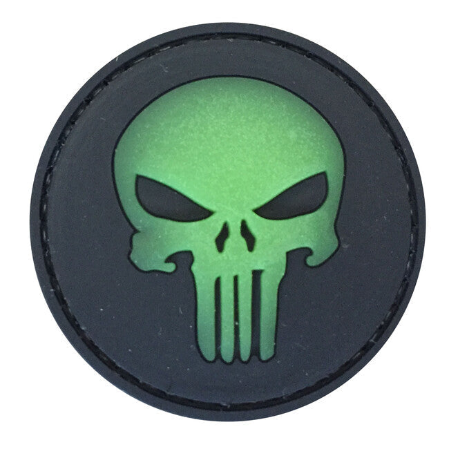 WARAGOD 3D Round Punisher emblemă glow front, 5cm
