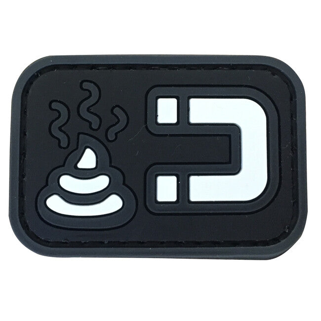 WARAGOD 3D Shitmagnet emblemă neagră, 5x3.3cm