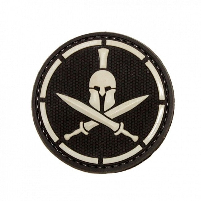WARAGOD 3D Spartan Helmet Crossed Swords emblemă 6cm