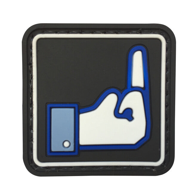 WARAGOD 3D Square Dislike emblemă, neagră 4x4cm