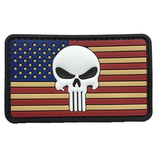 WARAGOD 3D US Punisher emblemă 8.5x5cm
