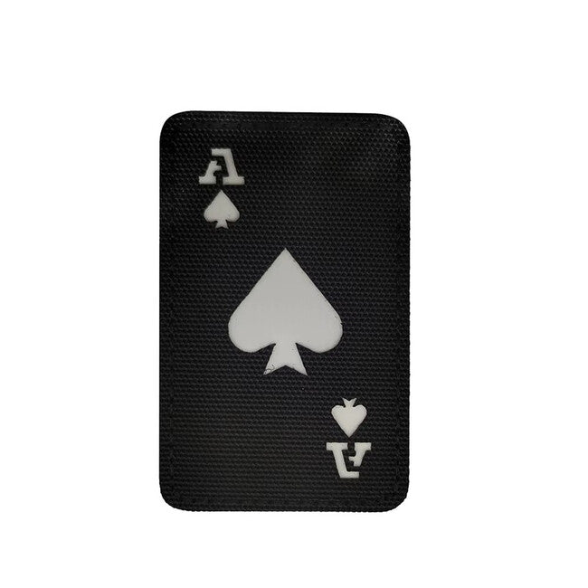 WARAGOD Poker Cards Ace of Spades emblemă, neagră