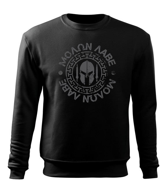 DRAGOWA Molon Labe hanorac pentru bărbați 300 g/m², negru
