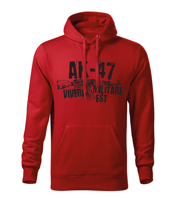 DRAGOWA hanorac bărbătesc cu glugă Seneca AK-47 320 g/m², roșu