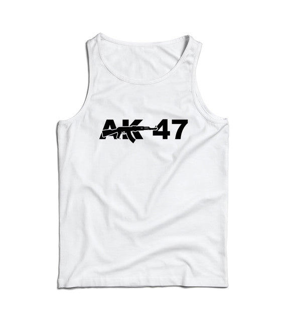DRAGOWA AK-47 maiou pentru bărbați 160 g/m², alb