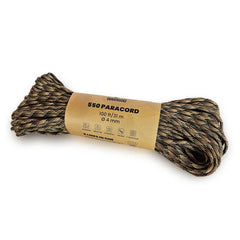 WARAGOD Paracord 550 coardă cu diametru 4 mm, camo coyote, 31 m