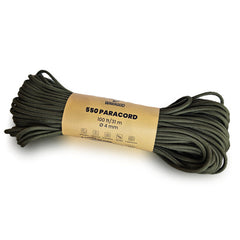 WARAGOD coardă Paracord 550 31 m cu diametru 4 mm, verde
