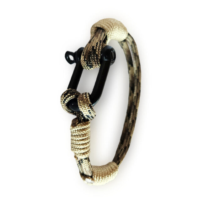 WARAGOD brățară paracord cu cataramă metalică Faila, camo coyote