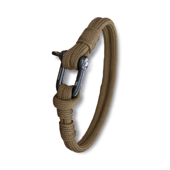 WARAGOD Brățară Paracord cu cataramă metalică Faila, coyote