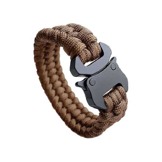 WARAGOD Brățară Paracord Avär cu cataramă metalică, coyote