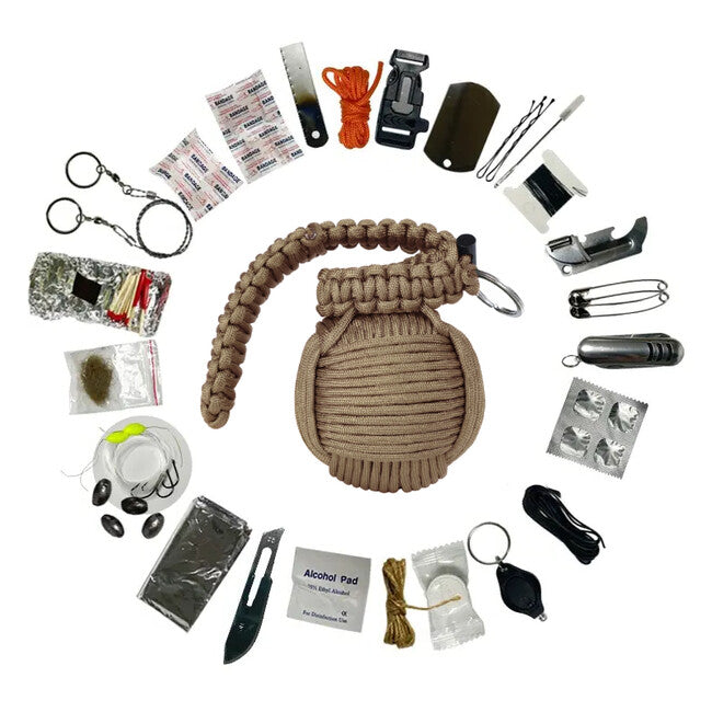 WARAGOD Menel set paracord supraviețuire, coyot