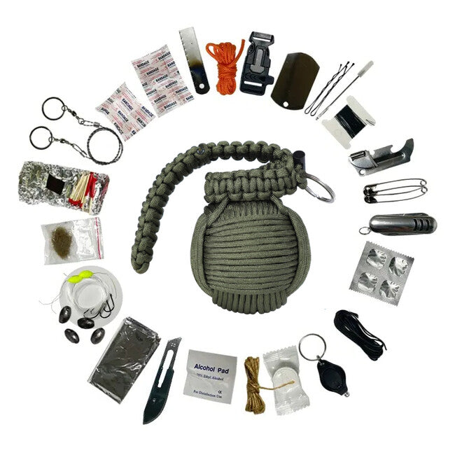 WARAGOD Menel set paracord supraviețuire, olivă