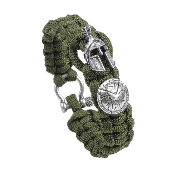 WARAGOD Spartan brățară paracord cu cataramă din metal Hanta, verde