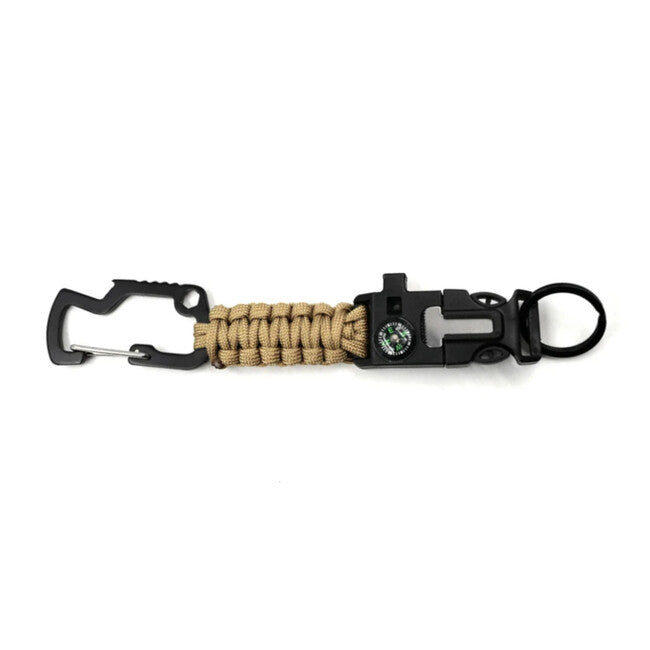 WARAGOD Laito breloc paracord survival multifuncțional 8 în 1, coyote