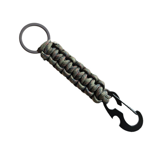 WARAGOD Sanya breloc paracord multifuncțional 4 în 1 supraviețuire, camo green