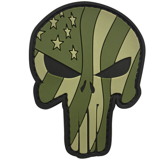 WARAGOD Punisher emblemă Waving US PVC