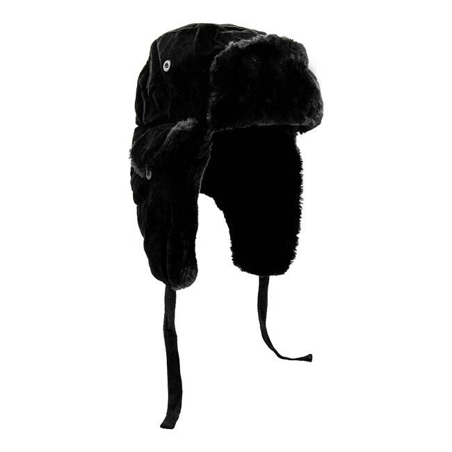 WARAGOD ushanka Baranica, neagră