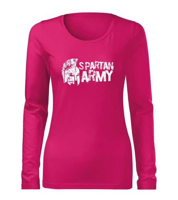 DRAGOWA Aristón tricou pentru femei cu mânecă lungă Slim 160 g/m², roz