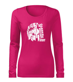 DRAGOWA Slim tricou de damă cu mânecă lungă León 160 g/m², roz