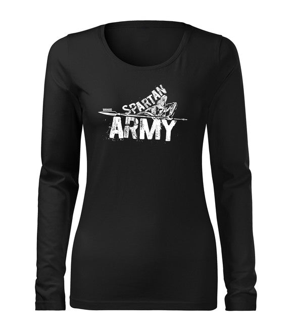 DRAGOWA Slim tricou cu mânecă lungă pentru femei Nabis 160 g/m², negru