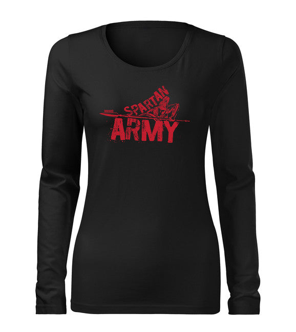 DRAGOWA Slim RedNabis tricou cu mânecă lungă pentru femei 160 g/m², negru