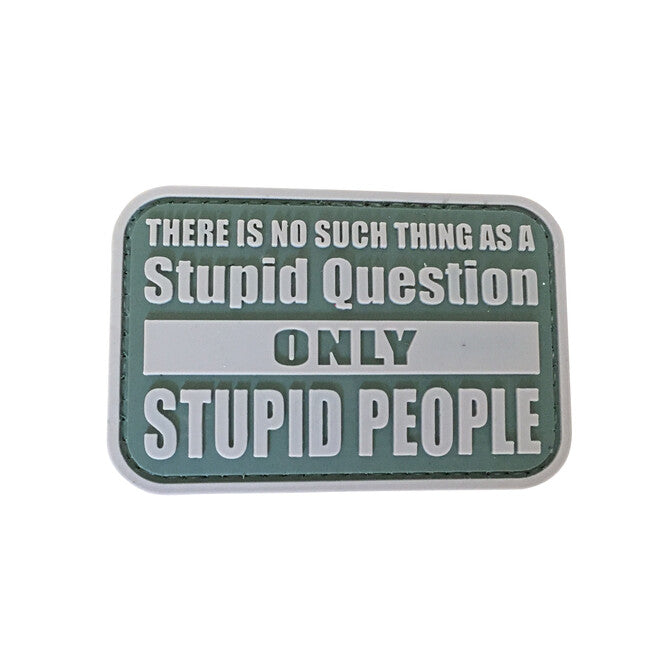 WARAGOD Stupid Questions emblemă PVC