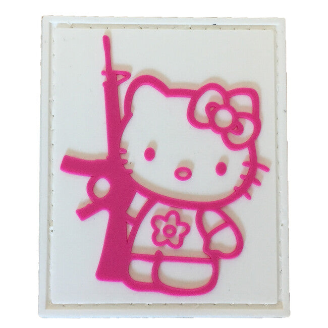 WARAGOD Tactical Kitty with gun emblemă PVC