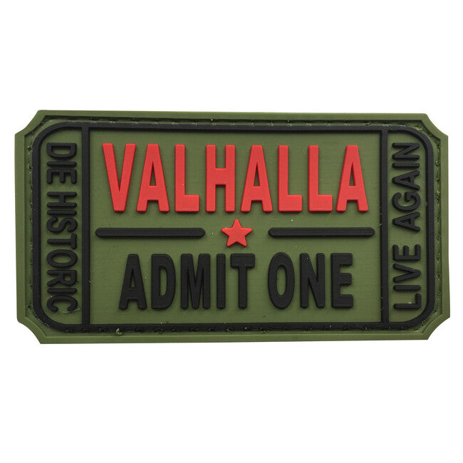WARAGOD Emblemă Valhalla Admit PVC, verde