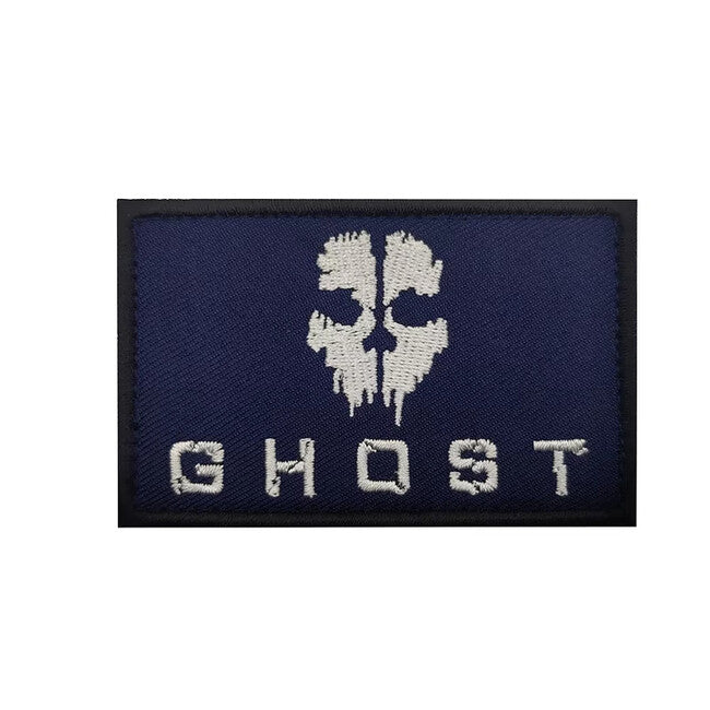 WARAGOD Call of Duty ghost mask emblemă brodata, neagră