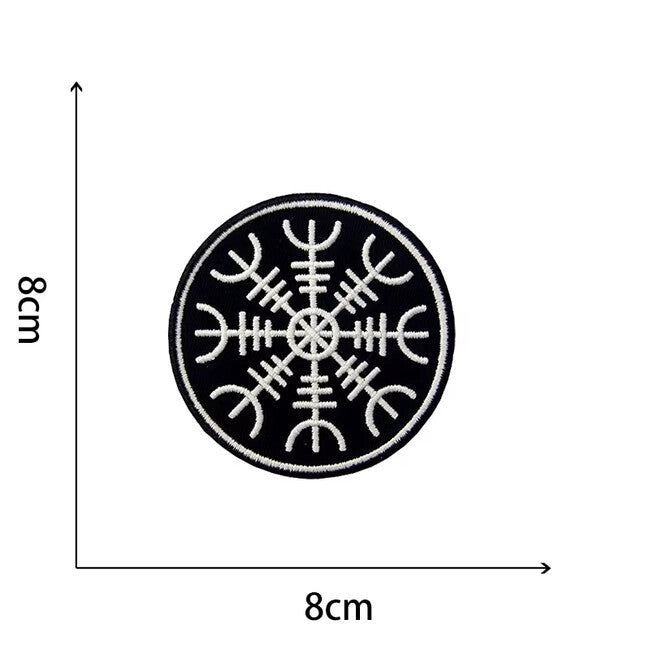 WARAGOD Nordic Viking emblemă brodata, Compass