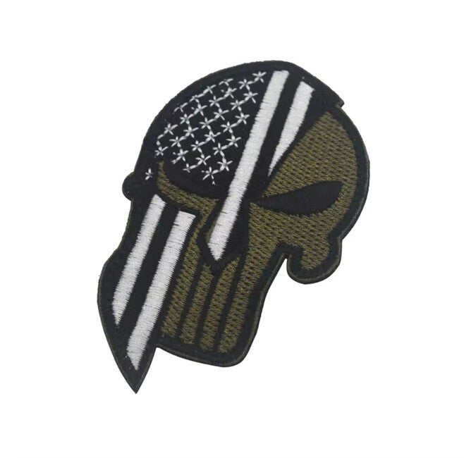 WARAGOD Punisher emblemă brodata, USA negru