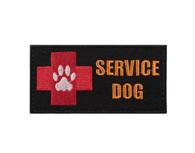 WARAGOD Service Dog Rescue Team emblemă brodata, neagră