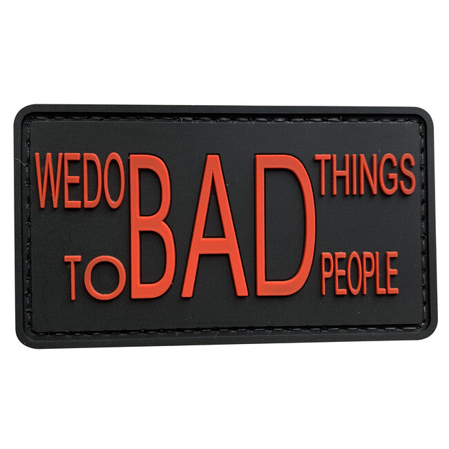 WARAGOD We do BAD Things emblemă PVC, roșie